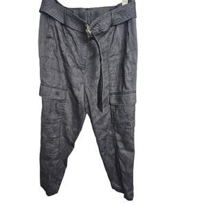White House Black Market Pants Trousers Women 10 Gray Cargo Pants Womens Linen